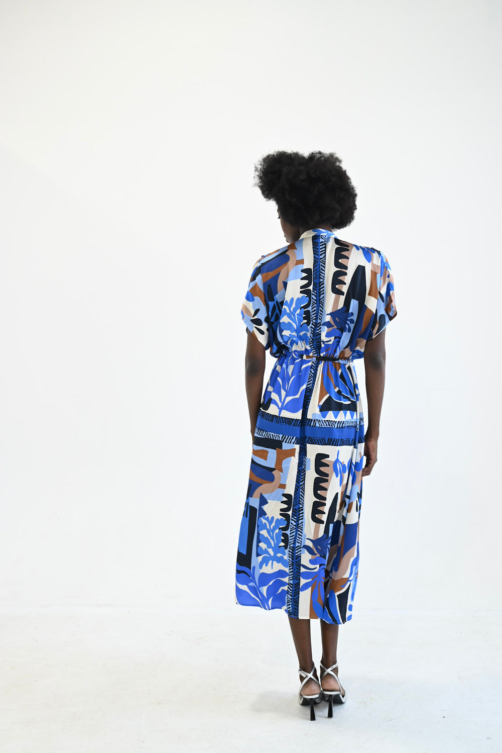 Long Shirt Dress Scarf Print