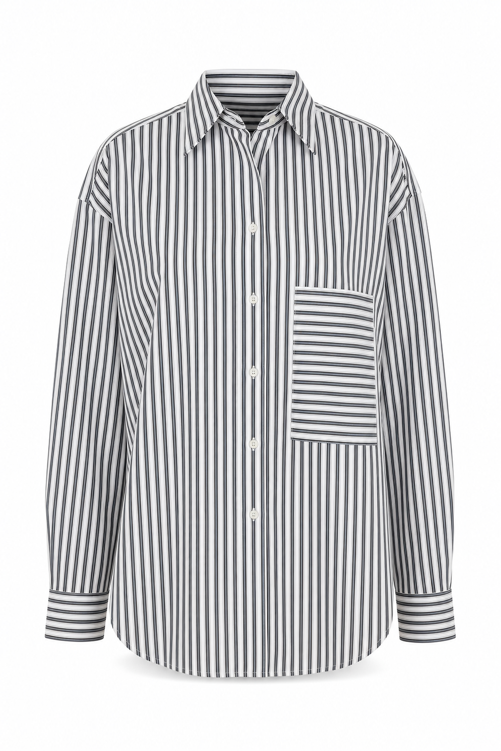 Boyfriend Shirt Black Striped