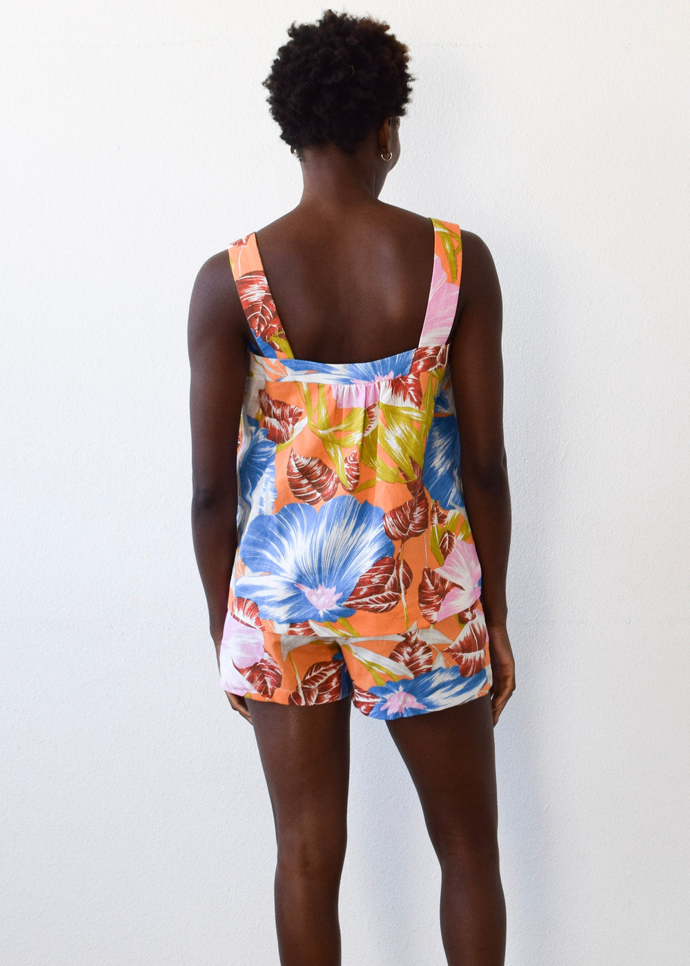 Pull On Shorts Tangerine Tropical
