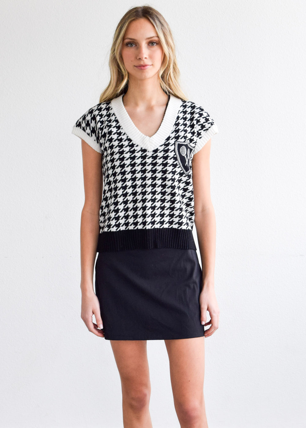Sweater Vest - Golf Houndstooth