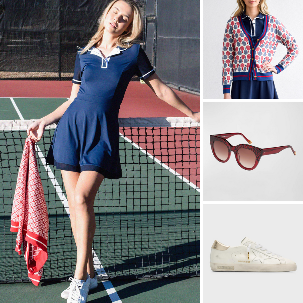 Henley Button Dress Navy