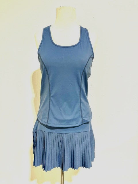 Pleated Skirt Blue