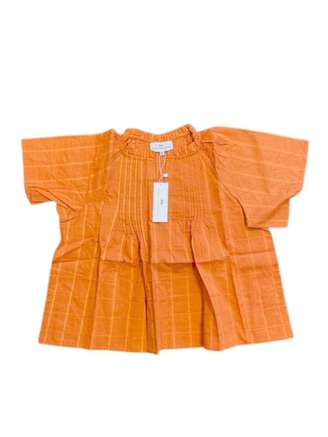 Orange peasant sale top