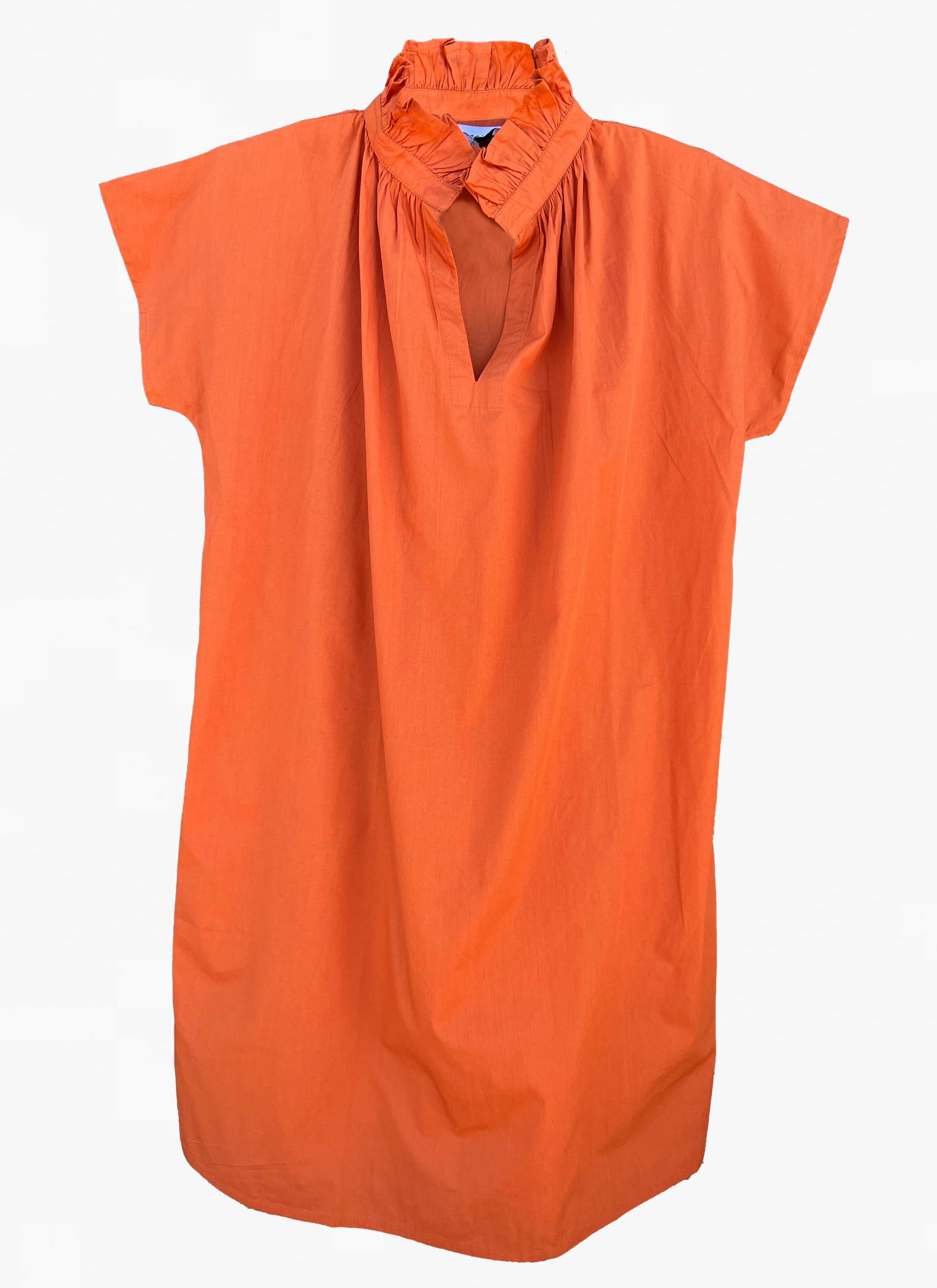 Vicki Short Sleeve Dress Burnt Orange Orange / M