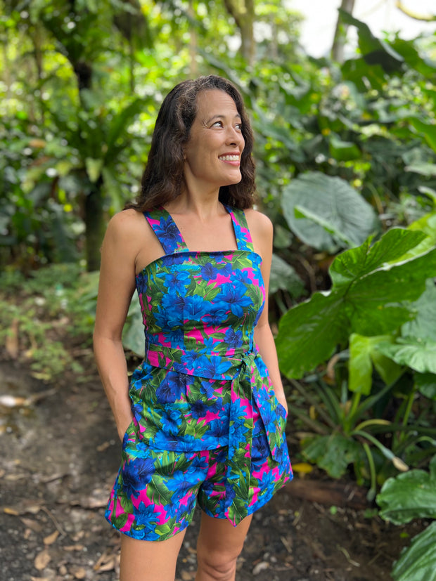 Maui Floral Hawaiian High Waist Shorts
