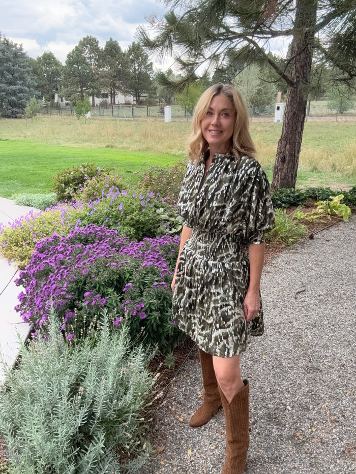 Cynthia Dress Tiger Metallic