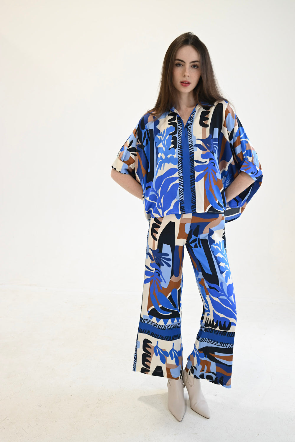 Palazzo Pants Scarf Print