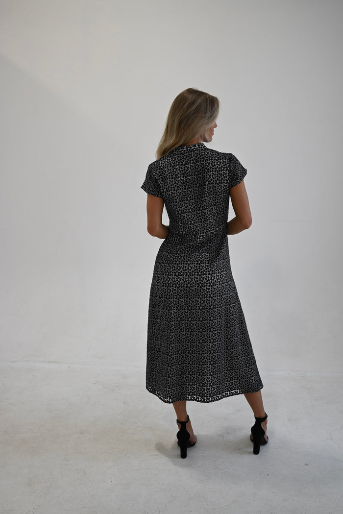 Column Dress Black Lace
