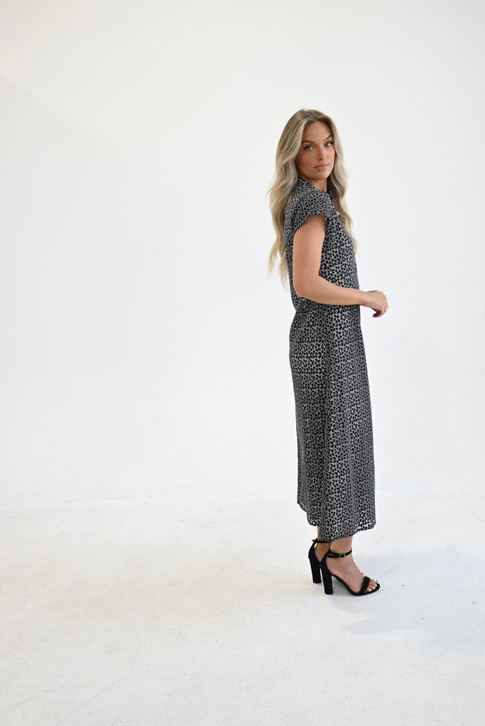 Column Dress Black Lace