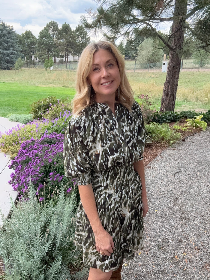 Cynthia Dress Tiger Metallic