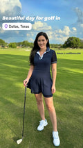 Henley Button Dress Navy