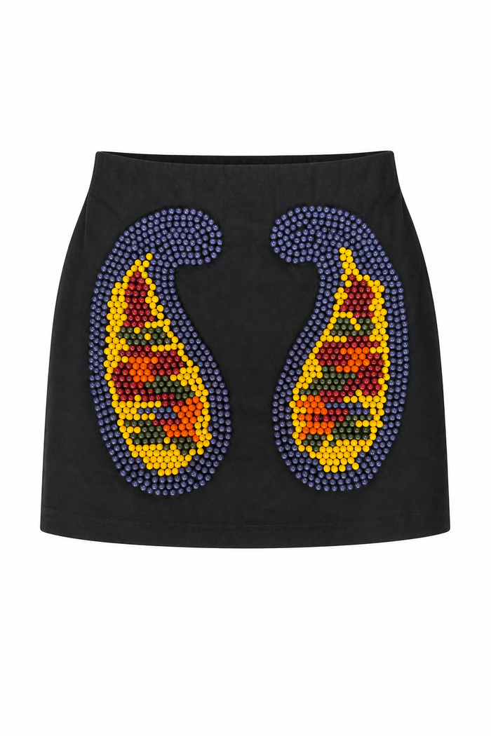Como Beaded Skirt Black