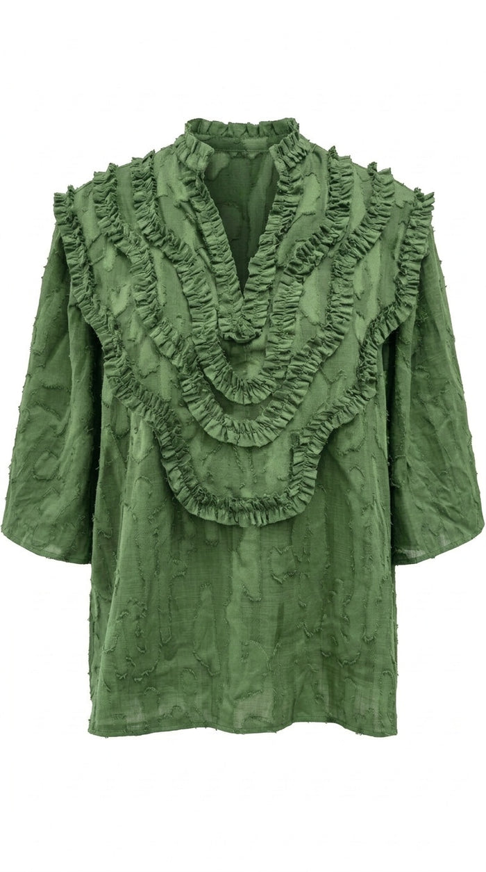 Grenadine Bib Top Moss
