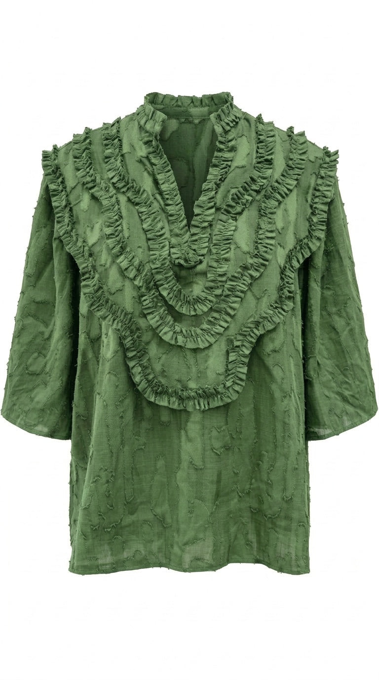 Grenadine Bib Top Moss