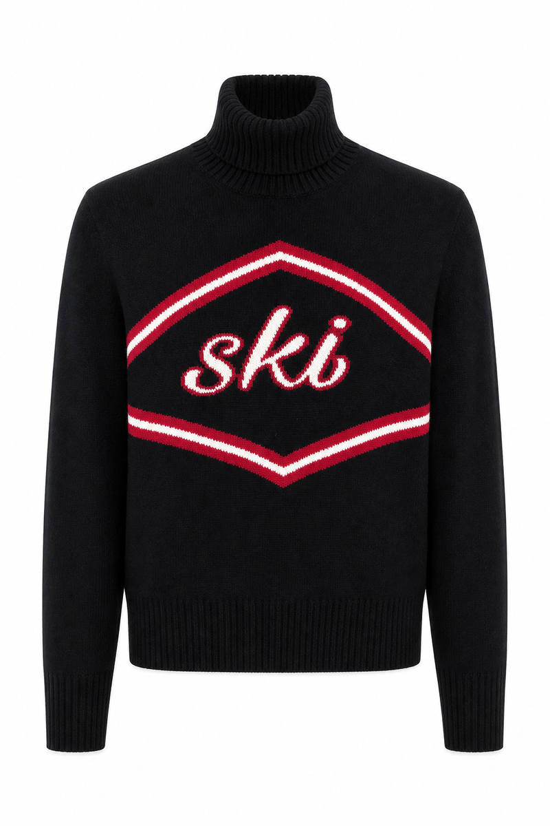 Ski Turtleneck Sweater Black