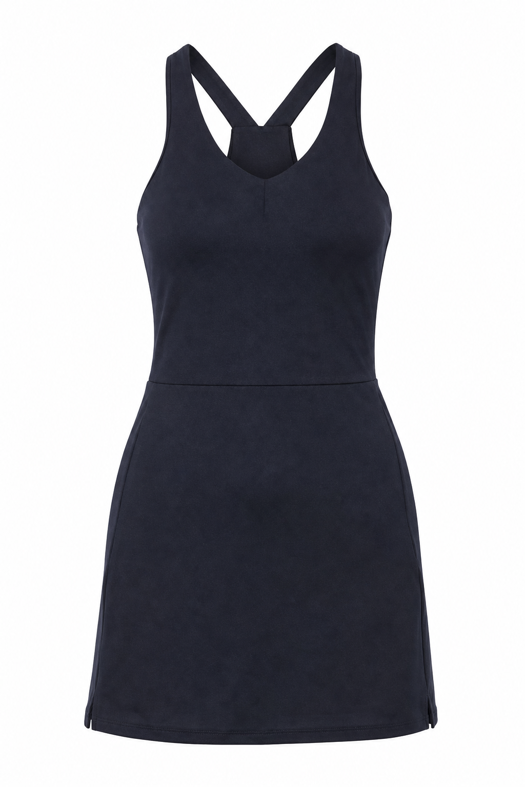 V Neck Tank Dress Black