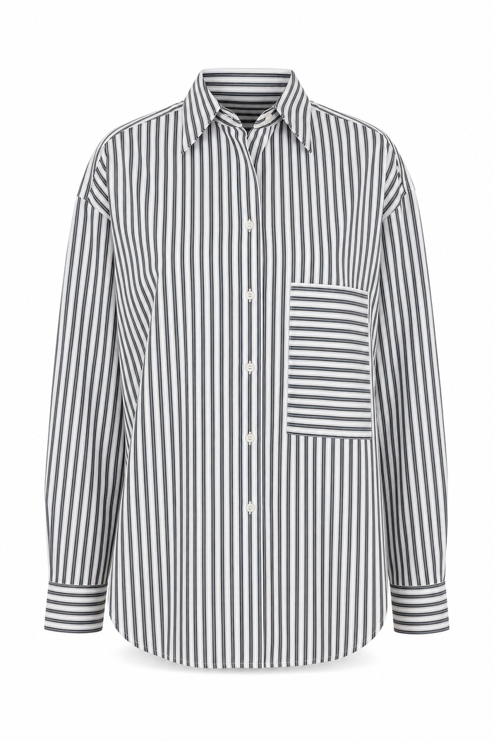 Boyfriend Shirt Black Striped