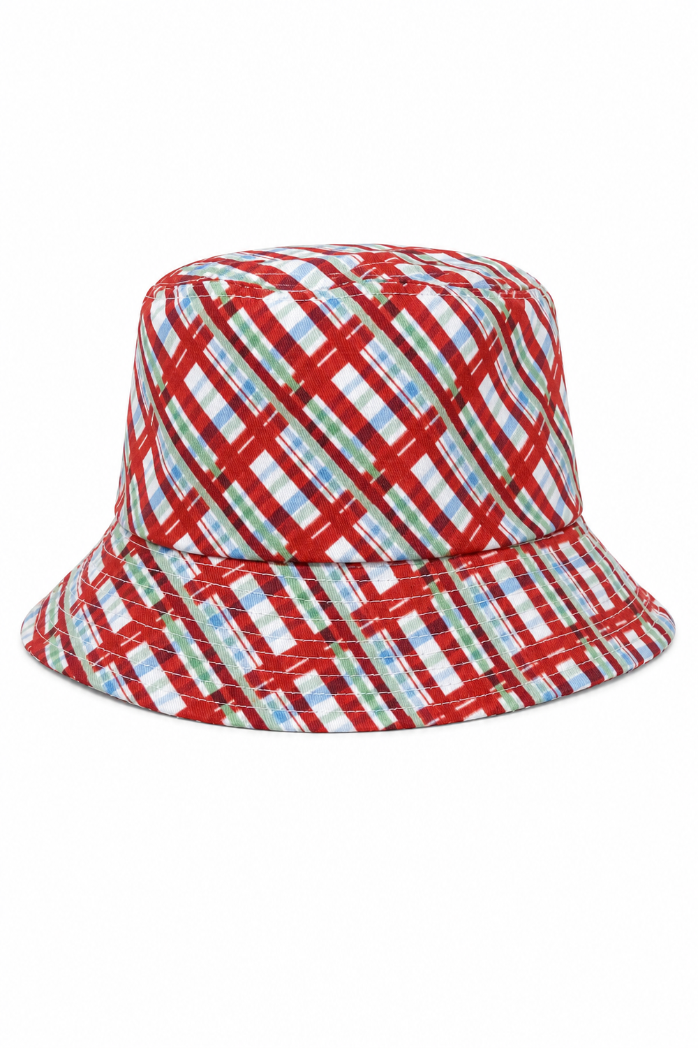Bucket Hat Red Plaid