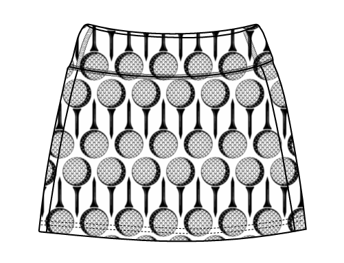 Straight Skirt - Golf Balls