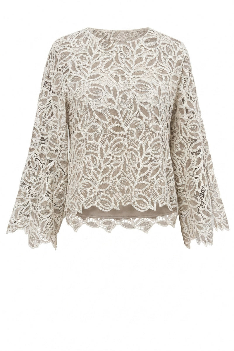 Camilla Top Grey Lace