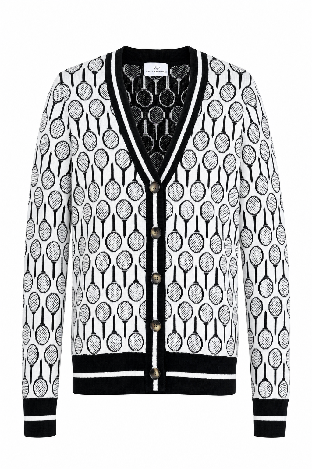Long Sleeve Cardigan Sweater Golf Balls