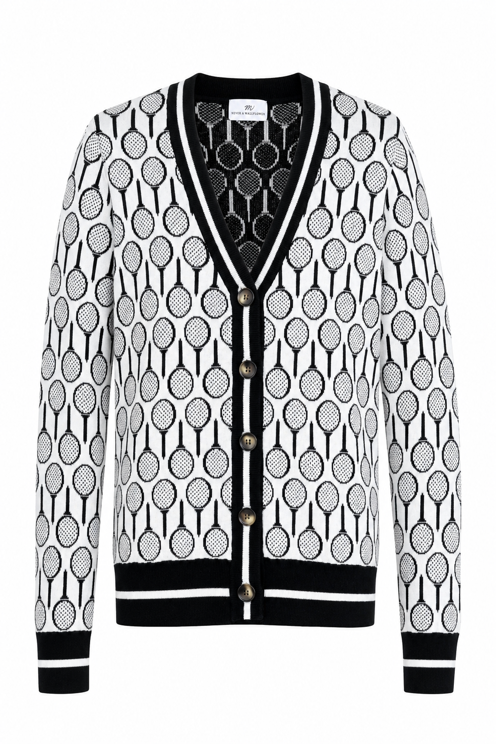 Long Sleeve Cardigan Sweater Golf Balls