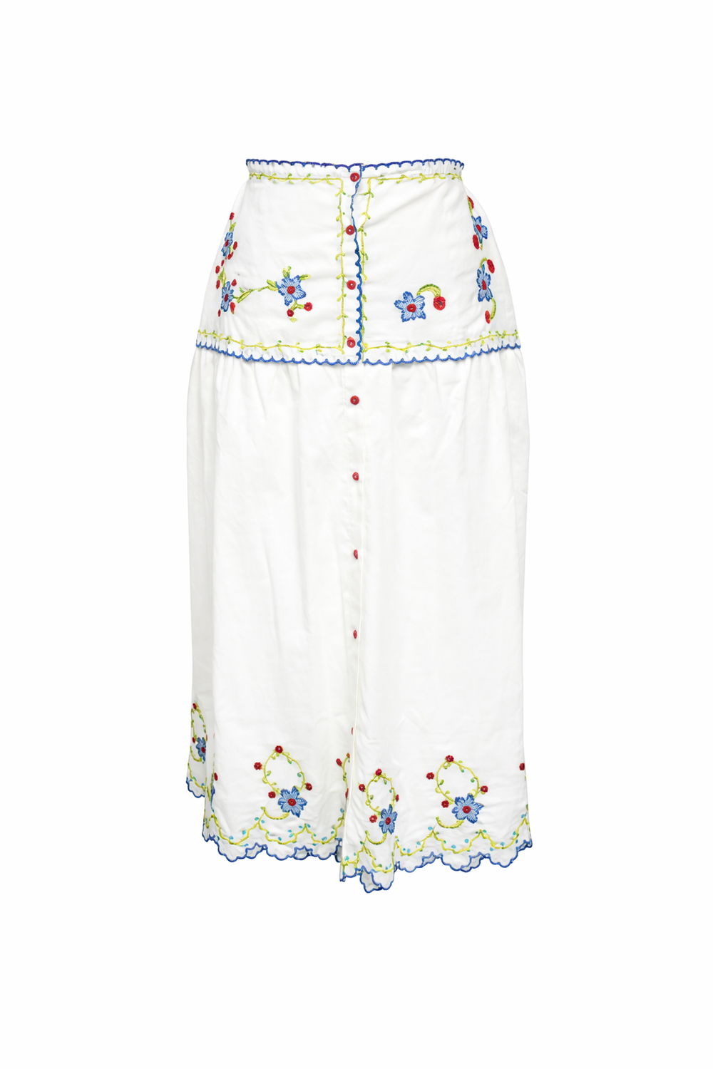 Blue Poppy Crosstitch Skirt