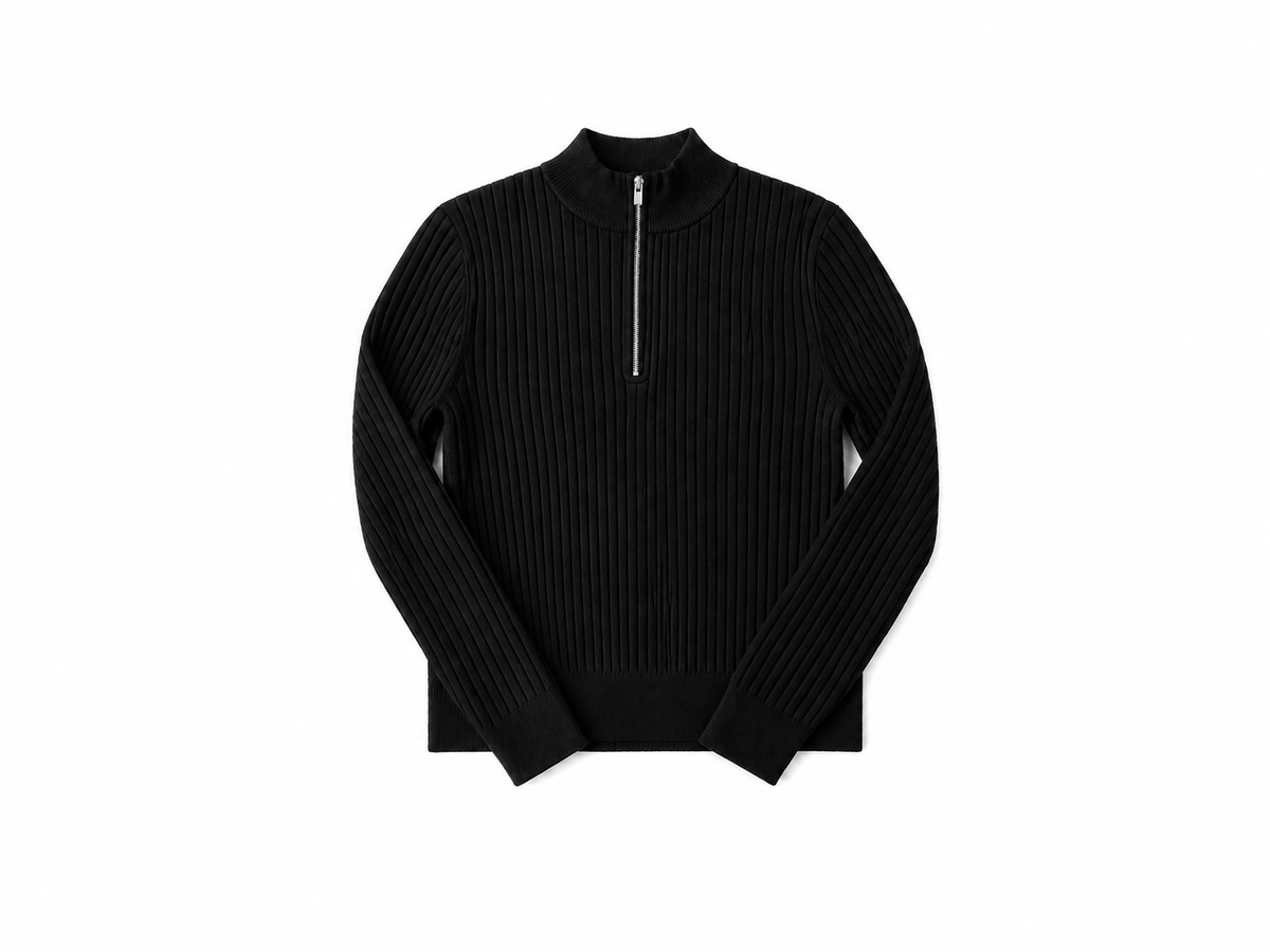 Lane 1/4 Zip Sweater Black