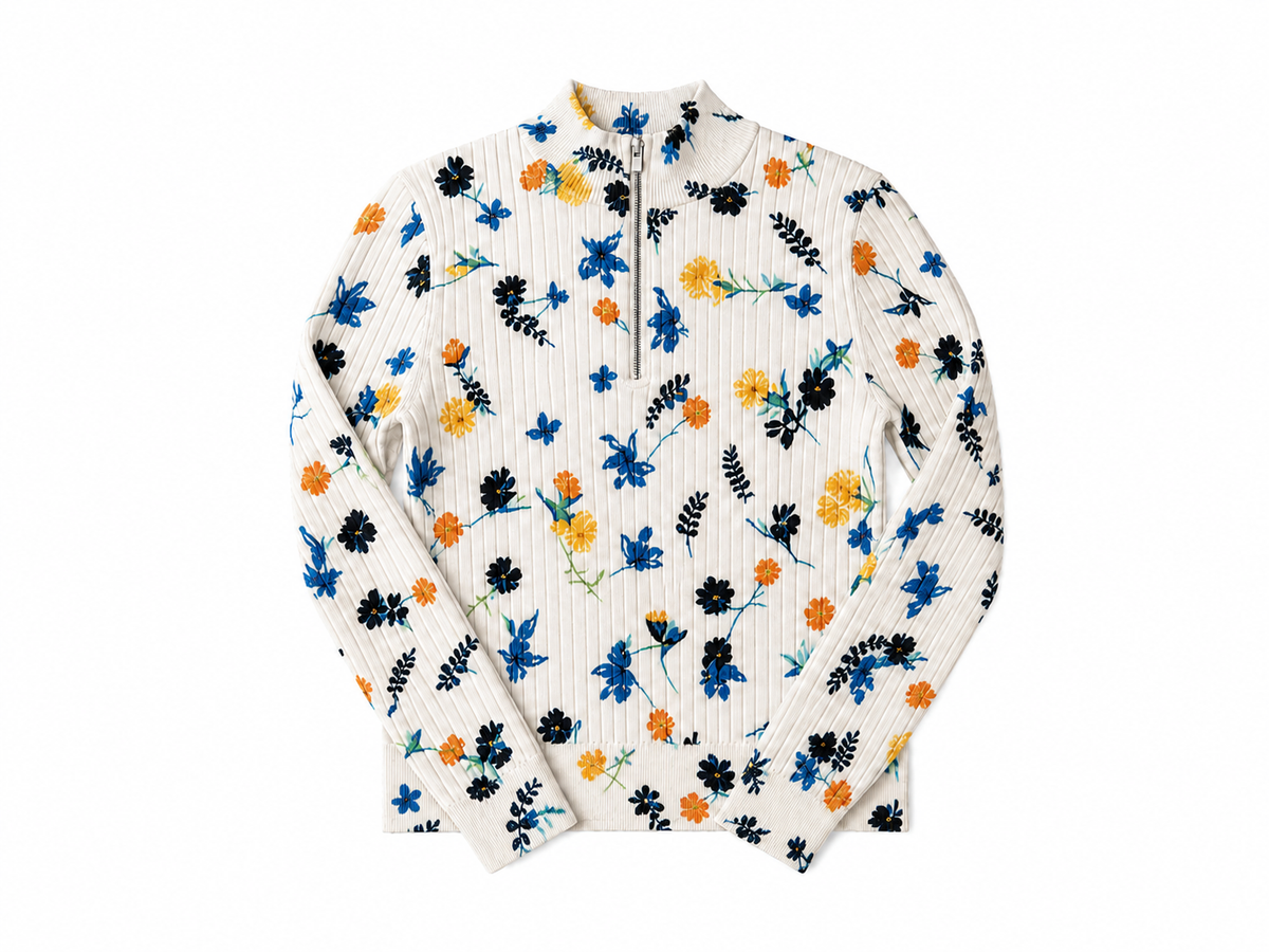 Lane 1/4 Zip Sweater Midnight Bloom