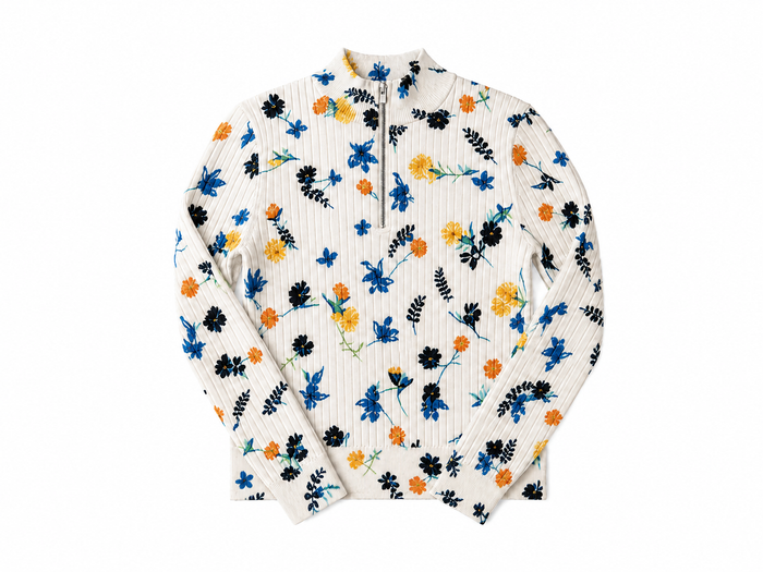 Lane 1/4 Zip Sweater Midnight Bloom
