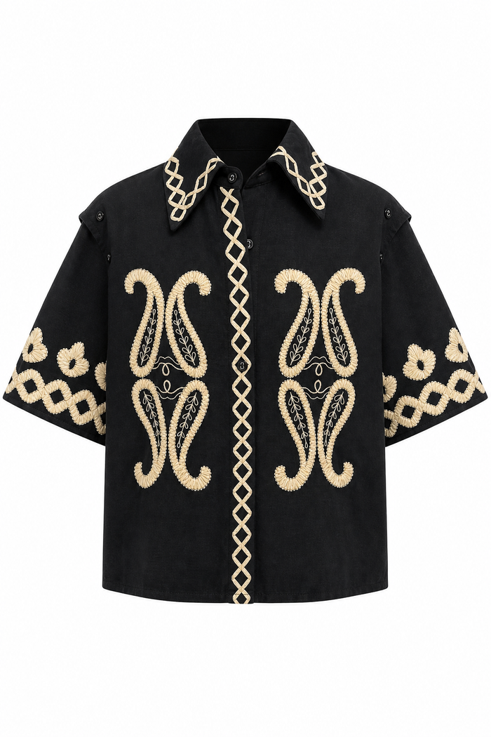 Convertible Top Como Raffia Black