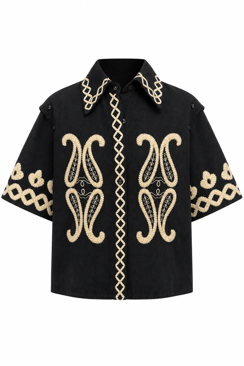 Convertible Top Como Raffia Black