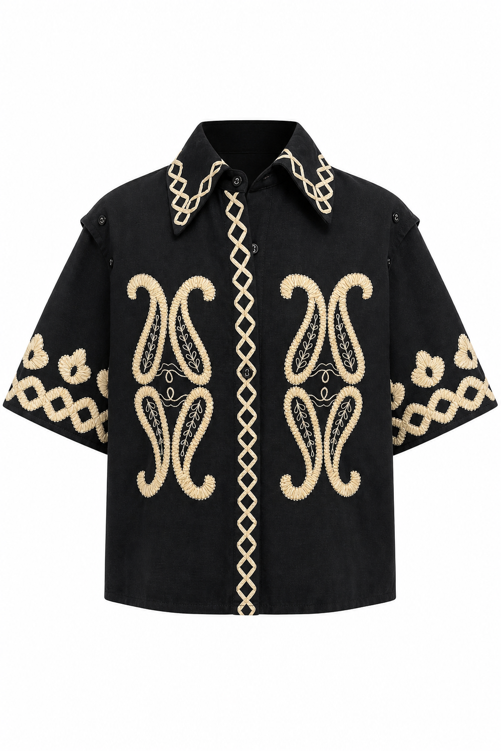 Convertible Top Como Raffia Black