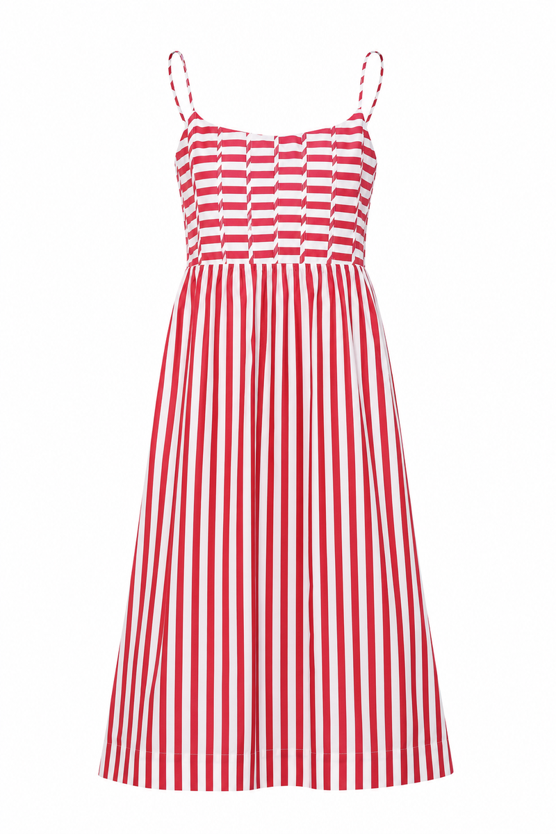 Corset Dress Red Stripe
