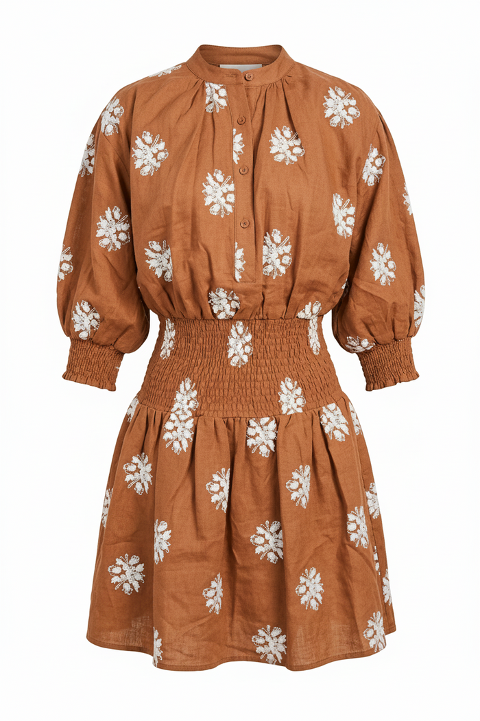 Cynthia Dress Sienna Floral Embroidery