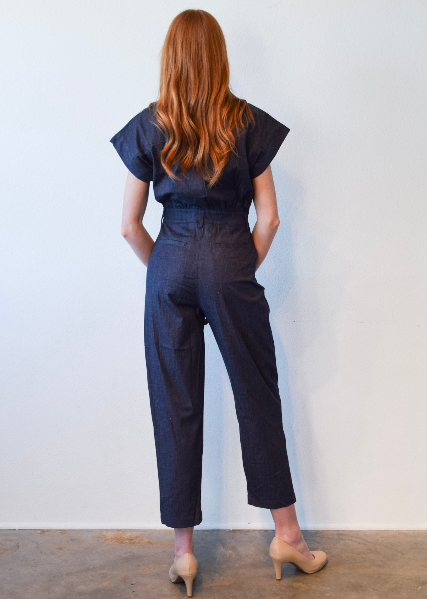 Never A Wallflower | Denim Jumpsuit Dark Blue Denim – NeverAWallflower
