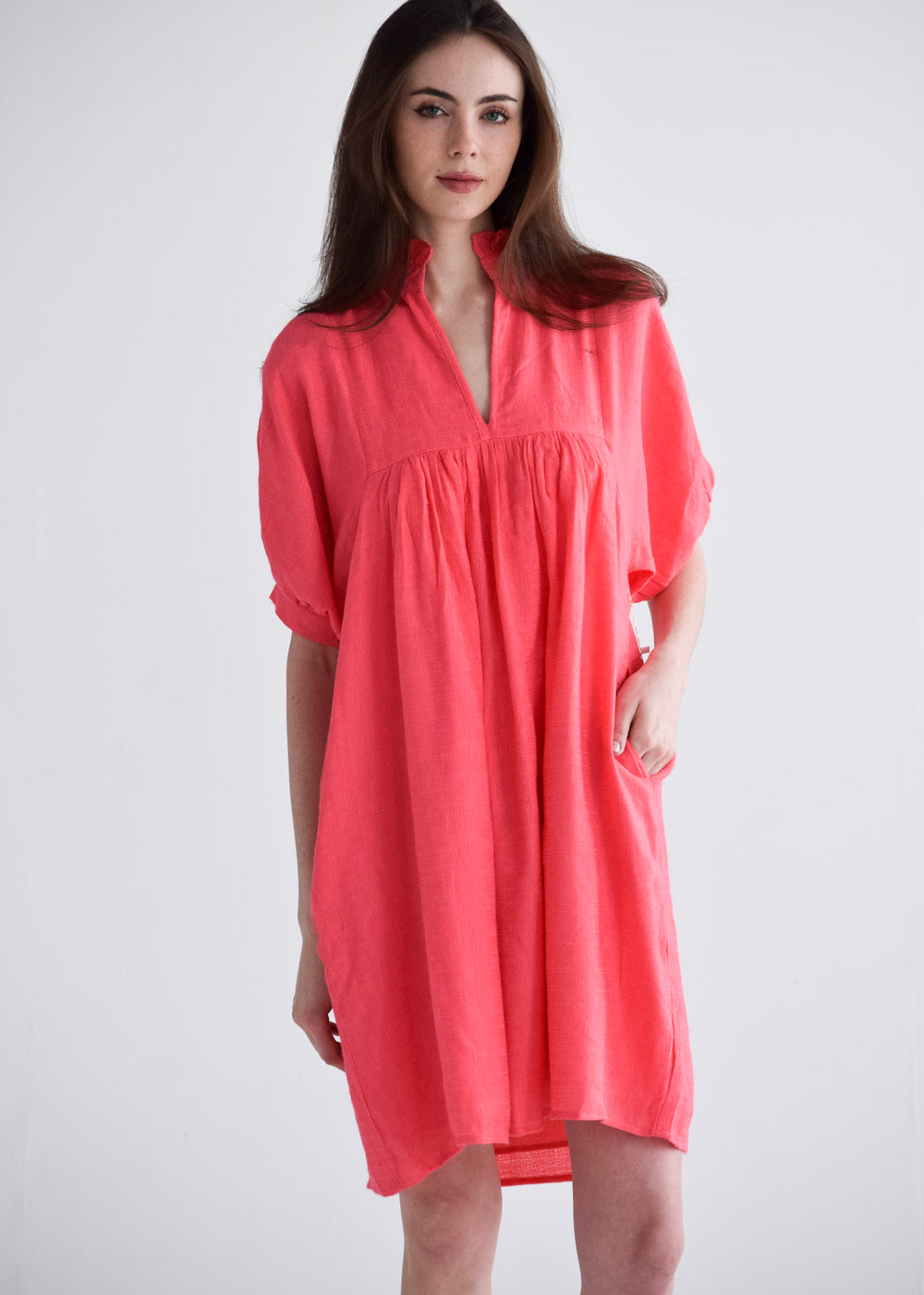 High Neck Dress - Knockout Pink