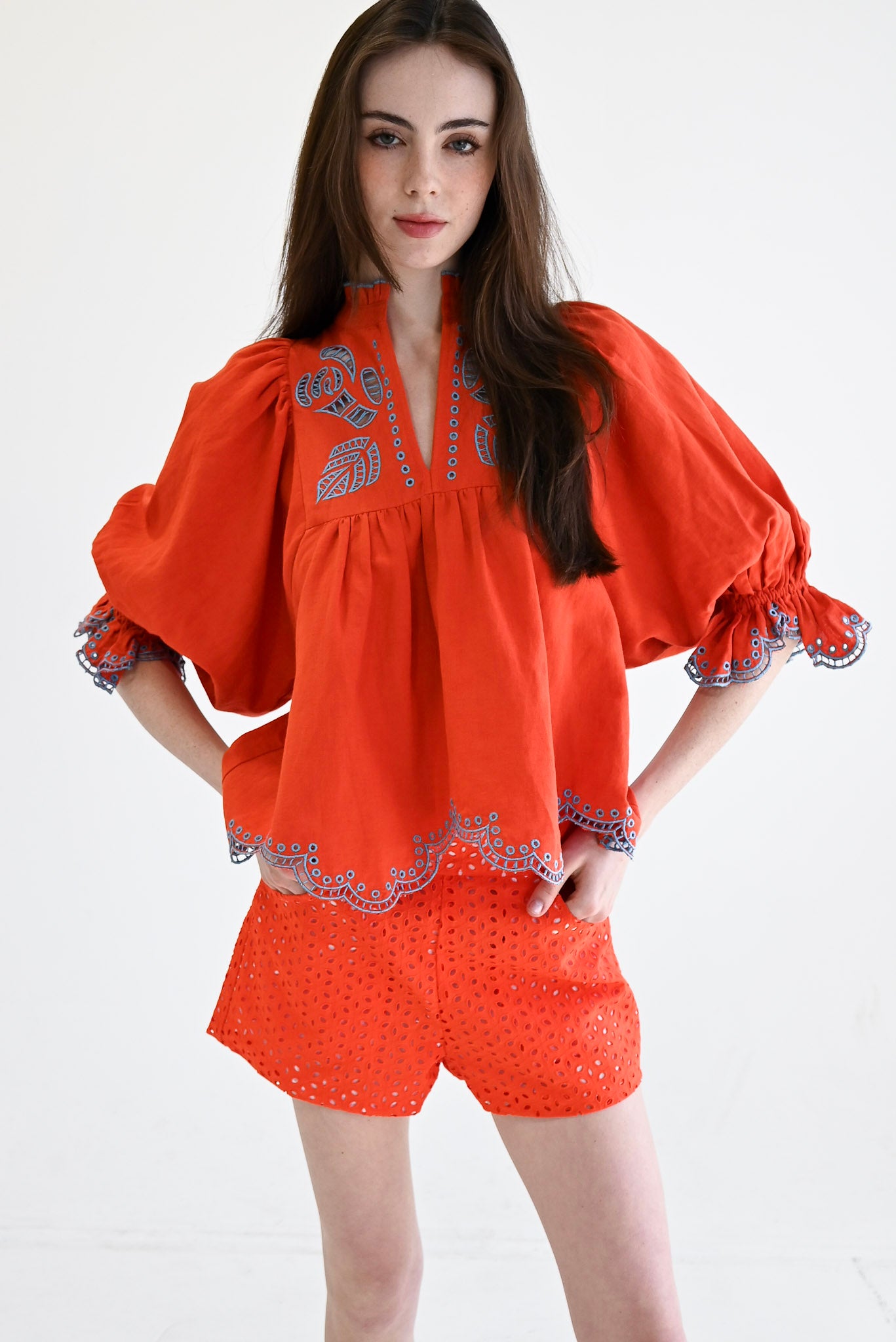 High Neck Top Orange