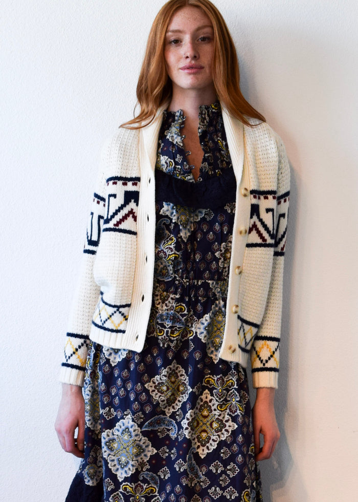 Cowboy Cardigan Sweater Cream