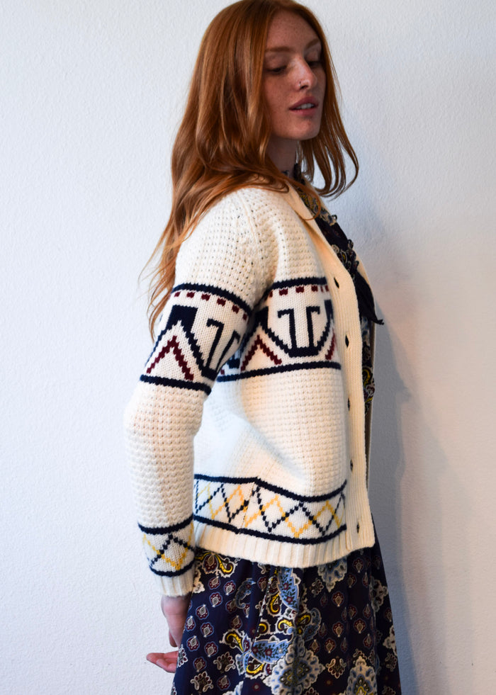 Cowboy Cardigan Sweater Cream