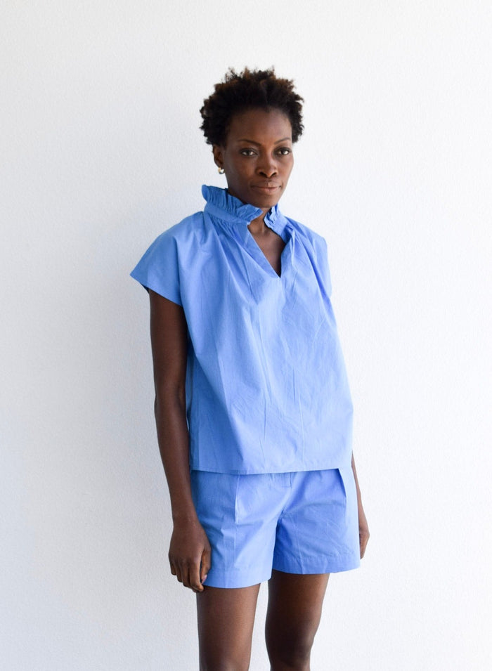 Vicki Short Sleeve Top Campanula Solid