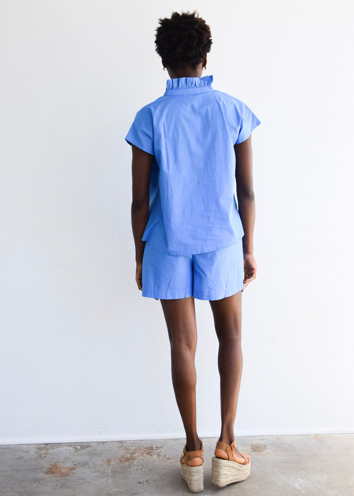 Vicki Short Sleeve Top Campanula Solid