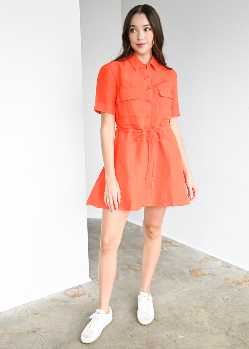 Kelli Short Dress Orange Flame