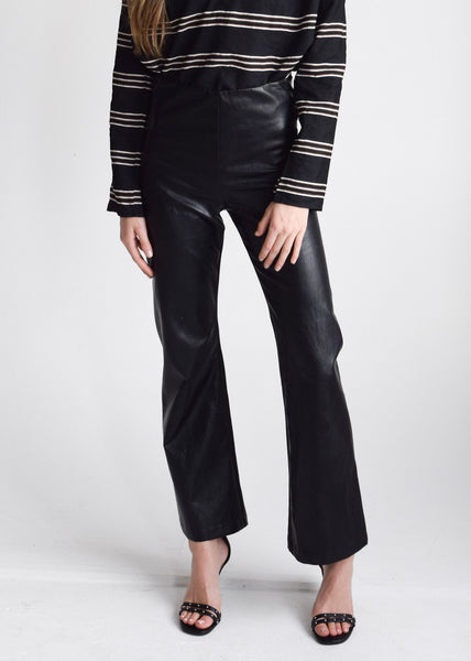 Never A Wallflower | Pull On Pants Black Faux Leather