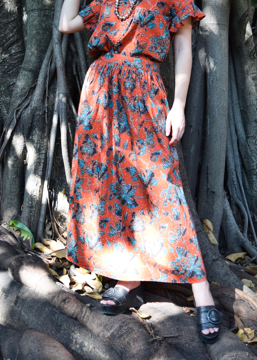 Yarrow Skirt Shibori Rose Rooibos