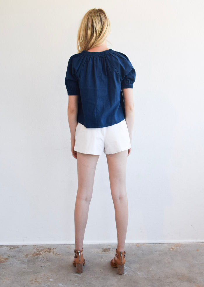 Marakesh Top Navy Woven