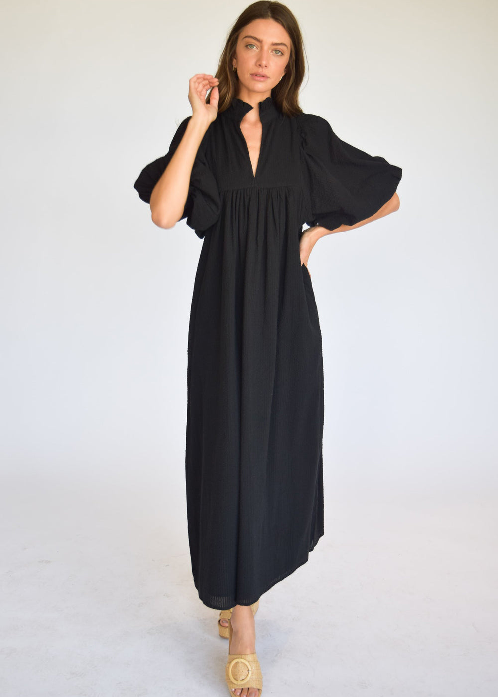 High Neck Midi Black