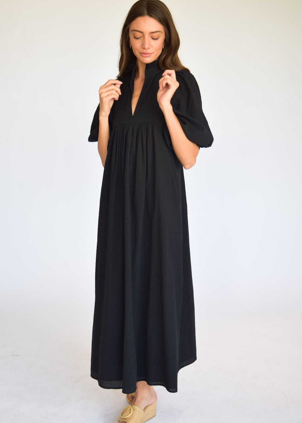 High Neck Midi Black