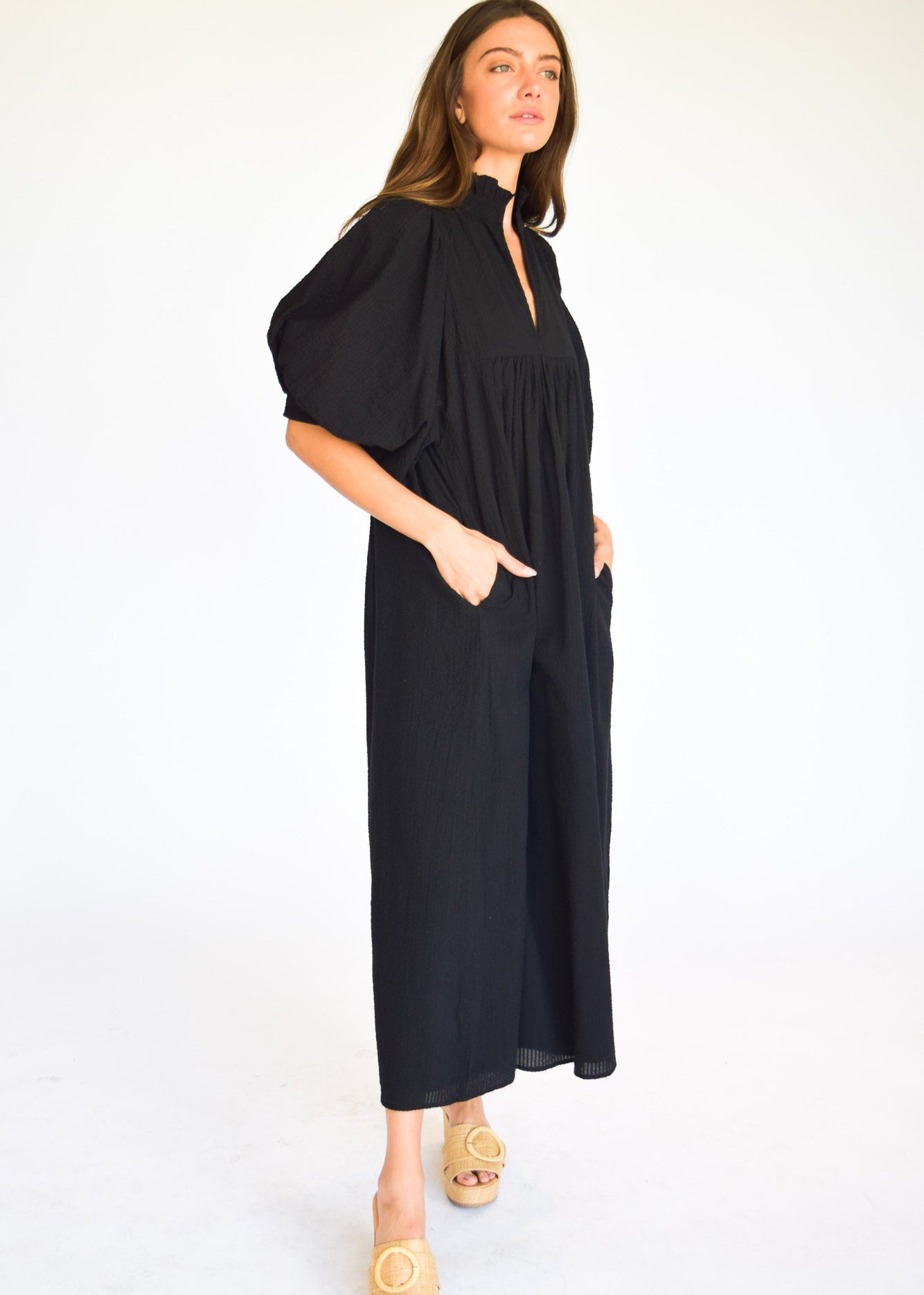 High Neck Midi Black