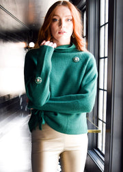 Seeing Stars Sweater Emerald with Emerald Jewels